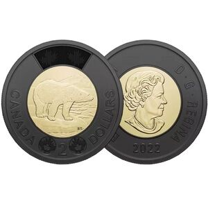 2022 $2 Reign of Queen Elizabeth II - Black Toonie (1 Coin) Uncirculated